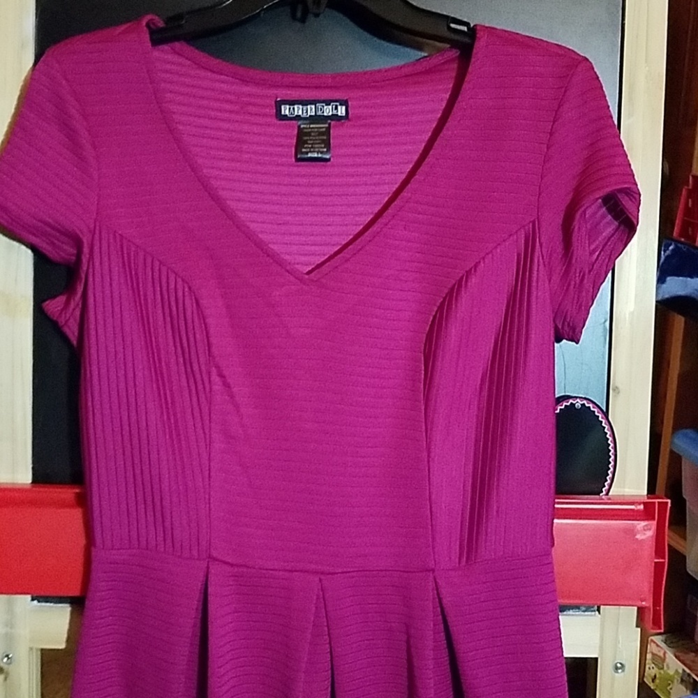 Paper Doll Large Raspberry Dress - Picture 3 of 4